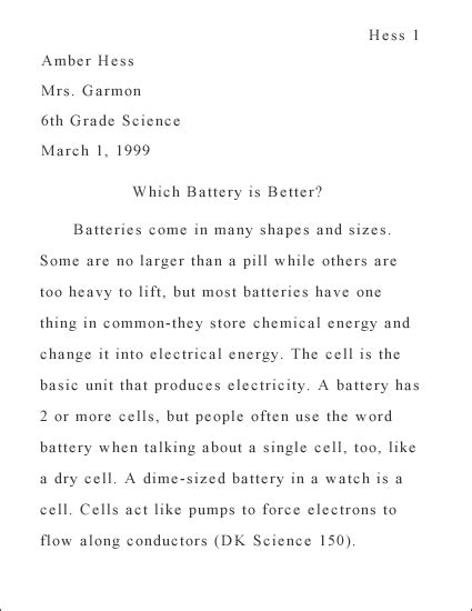 writing  research paper   science fair project