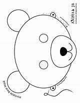Coloring Urso Mascara Masque Ours Charme Craftjr Preschool Bears Nounours sketch template