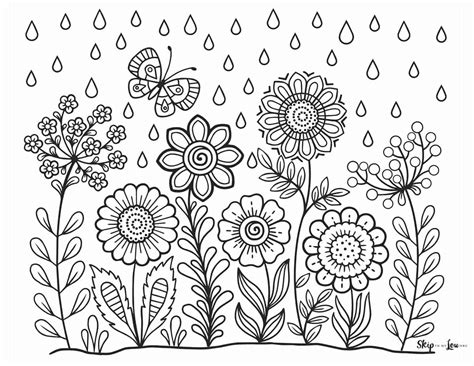 flowers printable coloring pages