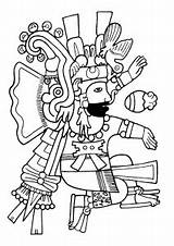 Coloring Maya Incas Mayan Pages Mayans Aztec Museum British Xiuhcoatl Quetzalcoatl Temple Adults Calendar Impersonator Xiuhtecuhtli Serpent Ritual Attached Costume sketch template