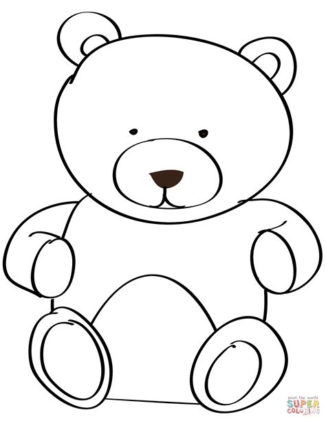 colouring pic teddy clipart