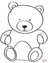 Teddy Bear Coloring Colouring Pages Printable Drawing Outline Print Bears Kids Baby Simple Template Sleeping Kid Pic Color Book Clipart sketch template