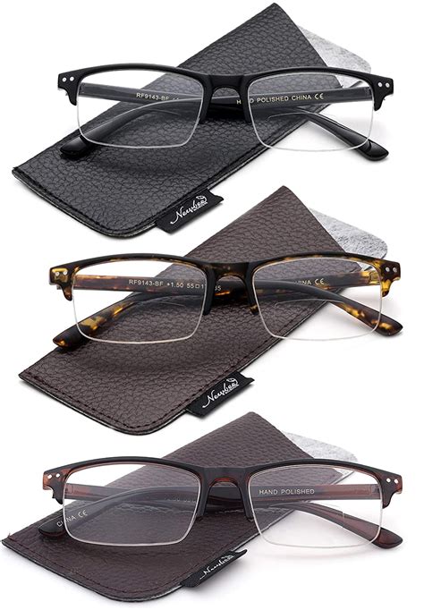 buy 3 pairs bifocal reading glasses men half frame bifocal