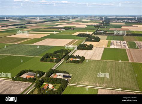 netherlands emmeloord farms  polder landscape aerial stock photo alamy