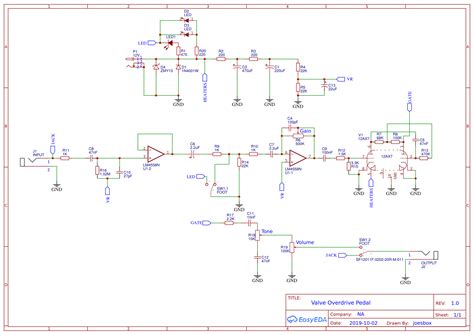 preamp ax valve overdrivedistortion effect pedal electrical engineering stack exchange