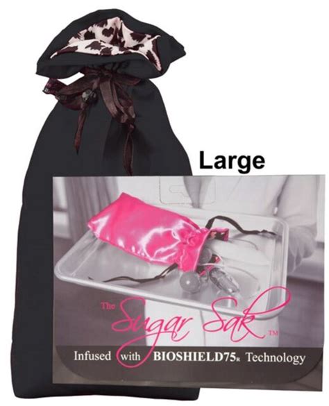 Sugar Sak Black Large Discreet Sex Toy Vibrator Masturbator Storage Bag