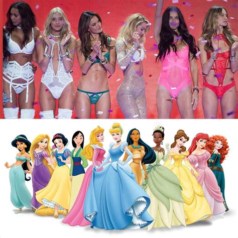 Disney Princesses Victoria S Secret Angels 2015 Popsugar Fashion