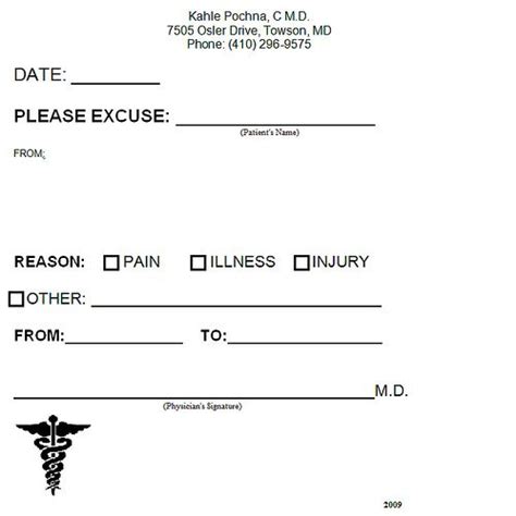 pin  kayla schreier  notes doctors note template doctors note