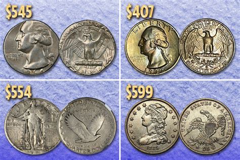 rare  valuable quarters  circulation including washington coin