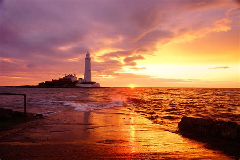 lighthouse  sunset  stock photo