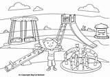 Playground Playing Park Drawing Coloring Children Clipart Kids Swing Pages Outline Slide Drawings Kid Worksheets English Clip Printable Getdrawings Color sketch template