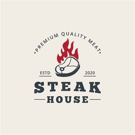 premium vector steak house logo template