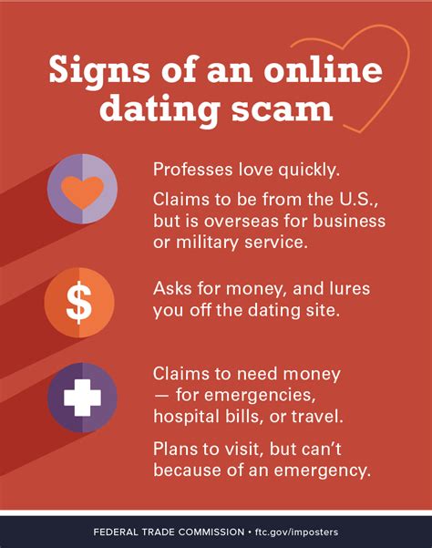 online dating scams infographic consumer advice