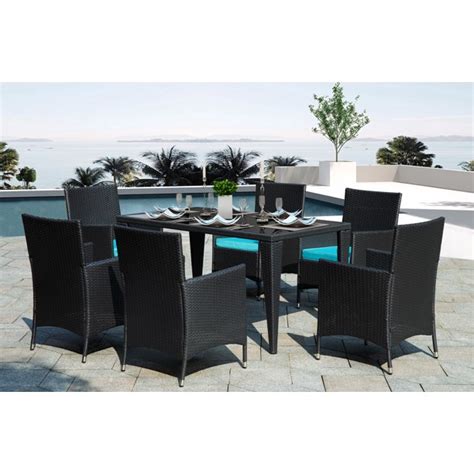 wicker patio furniture set 7 piece outdoor patio