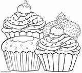 Coloring Cupcake Pages Adults Printable Cool2bkids Kids sketch template