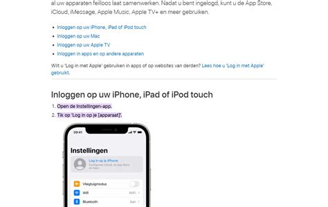 inloggen apple id op android