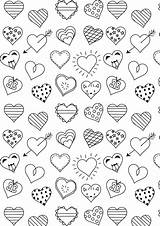 Coloring Heart Printable Paper Valentine Ausdruckbare Freebie A4 sketch template