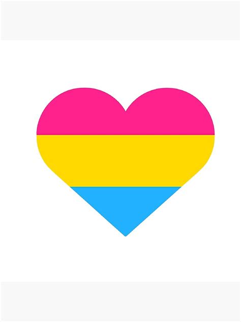 Pansexual Pride Flag Heart Art Print For Sale By Ellie Watts Redbubble