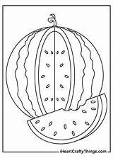 Watermelon Fruits Coloring4free Iheartcraftythings Excellent Happy sketch template