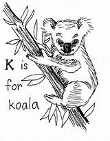 Koala Coloring Pages Kids Printable Koalas Bear 2010 Animal Clip April sketch template