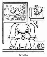 Coloring Pages Shopping Pet Store Kids Christmas Clipart Sheets Sheet Cartoon Animals Children Library Honkingdonkey Clip Choose Board Popular sketch template