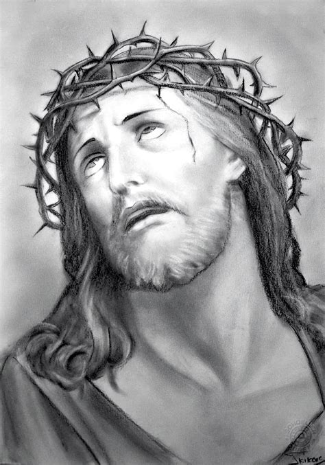 jesus zeichnung nach mass jesus christus kohle portrait etsy