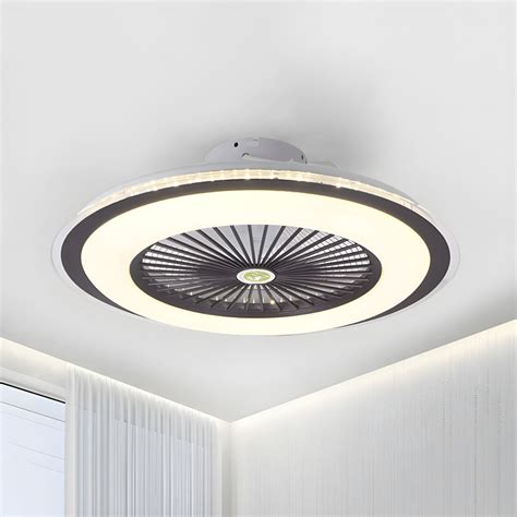 acrylic ceiling fan light fixture modernist bedroom led semi flush   blades