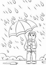 Rainy Coloring Pages Printable Categories Fall sketch template