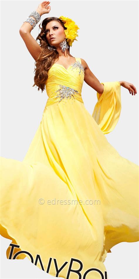 flowing yellow prom dresses  tony bowls  edressme prom dresses yellow prom dresses dresses