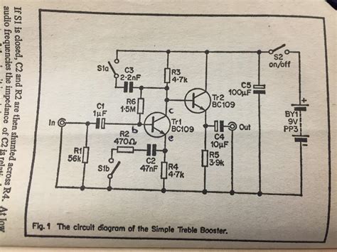 fuzz unit  treble booster circuit