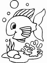 Fish Coloring Pages Simple Print sketch template