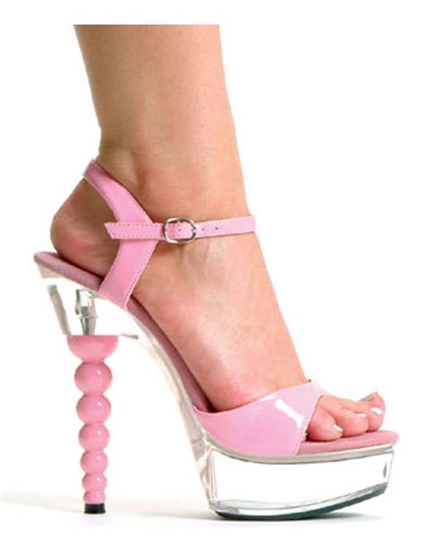5 3 4 High Heel Pink Ankle Straps Platform Sexy Sandals