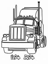 Coloring Truck Pages Semi Drawing Wheeler Diesel Peterbilt Trucks Line Outline Trailer Kenworth Clipart Color Printable Fire Tractor Drawings Print sketch template