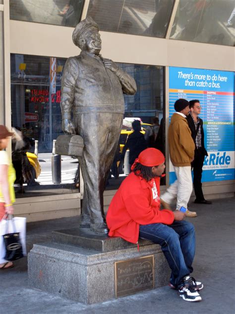 eccentric roadside bang zoom  york citys ralph kramden statue
