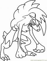 Lycanroc Lougaroc Dracaufeu Coloringpages101 Pokémon Sonne Mond Alola Ausmalen Midday Charizard Solgaleo sketch template