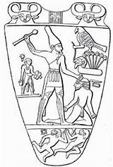Narmer King Palette Slate Dynasty First Goldenageproject sketch template
