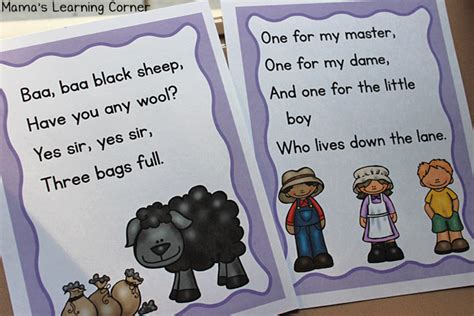 nursery rhymes printable activities  young learners mamas learning corner