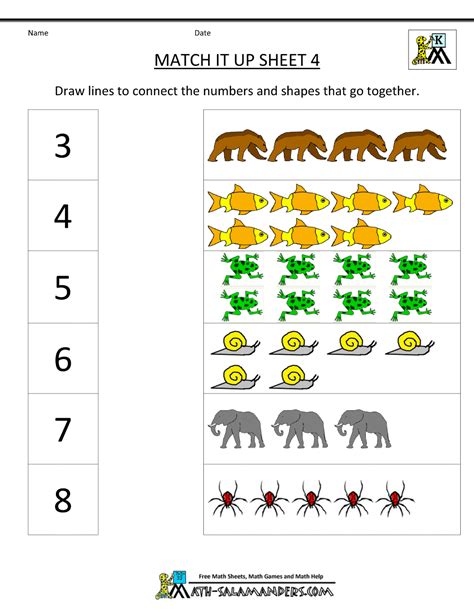 printable kindergarten math worksheets  printable