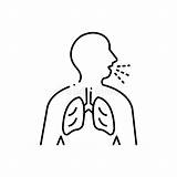 Respiration Icon Wheezing Breathe Human Trouble Illustration Problems sketch template