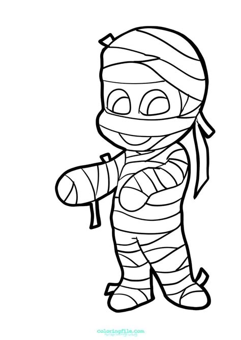 cute halloween mummy coloring pages thekidsworksheet