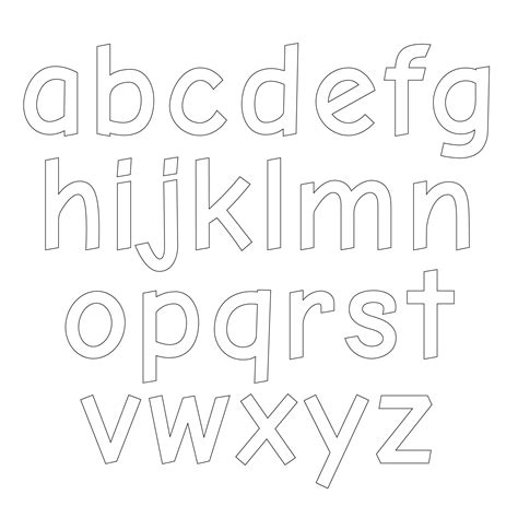 printable lowercase letters
