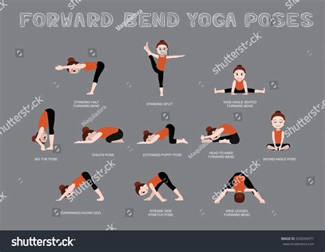 yoga  bend poses vector illustration stock vektorgrafik