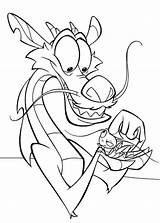 Coloring Pages Mushu Cricket Mulan Disney Animation Color Getcolorings Colouring Discover sketch template