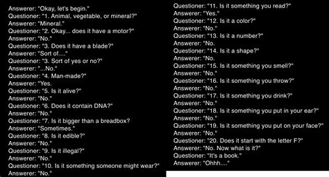 Playing 20 Questions With Aids Gpt 3 The Actual Thing I Was Thinking
