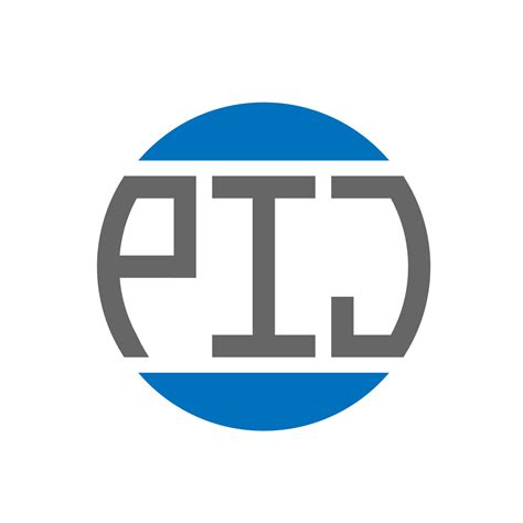 pij letter logo design  white background pij creative initials