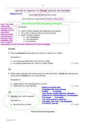aqa gcse english language paper  revision document  gcse english