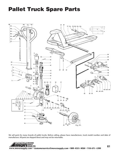 pallet truck repair diagram material handling equipment