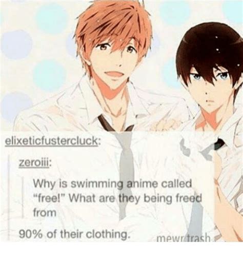 elixeticfustercluck zeroiii why is swimming anime called free what are they being freed from 90
