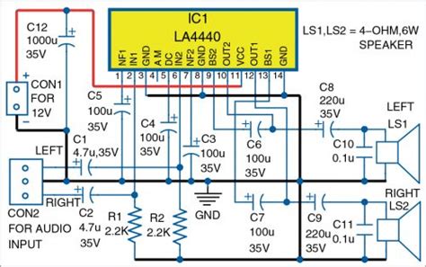 ic audio board circuit diagram