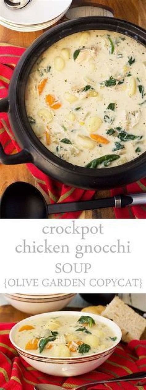 crockpot chicken gnocchi soup olive garden copycat delicious